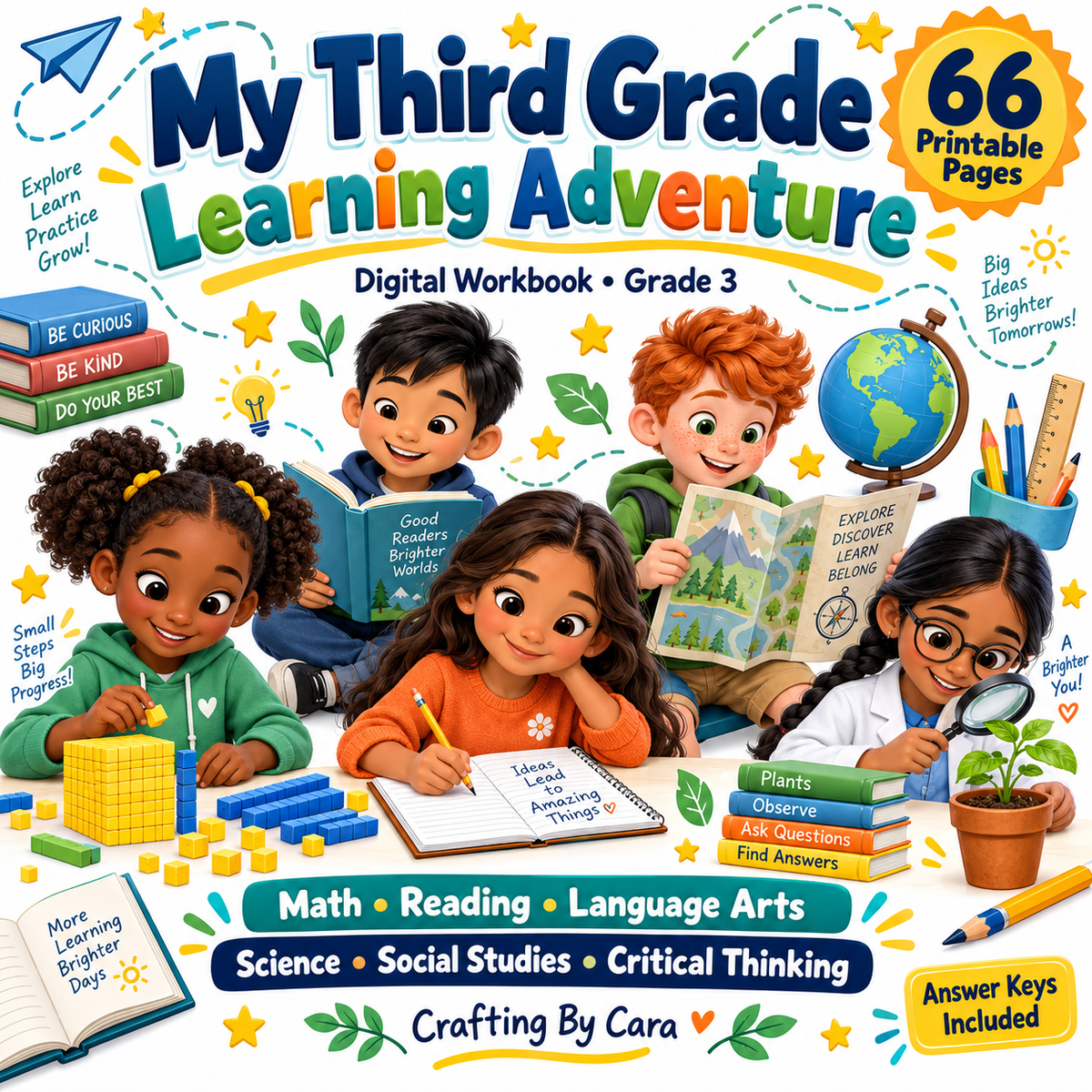 My Third Grade Learning Adventure — Printable Digital Workbook