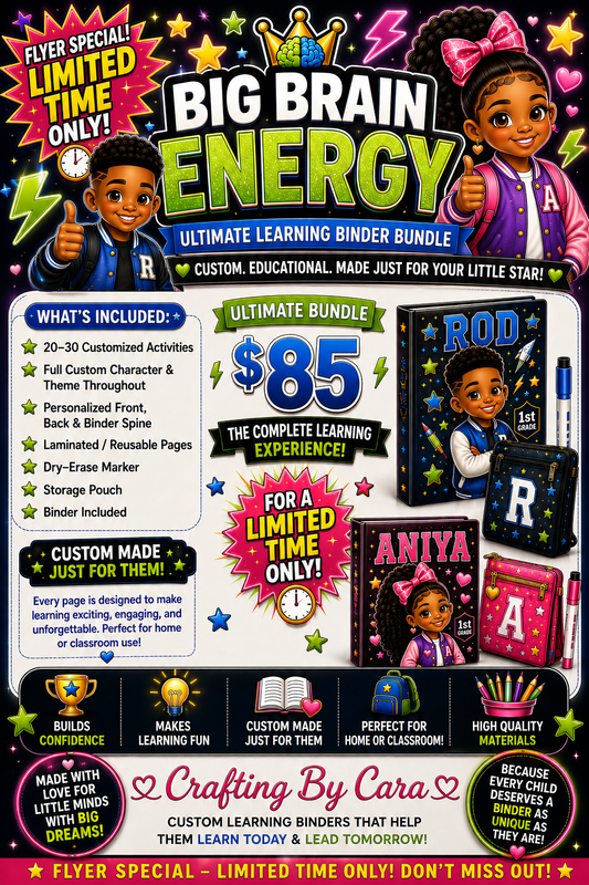 Big Brain Energy- Ultimate Learning Binder Bundle